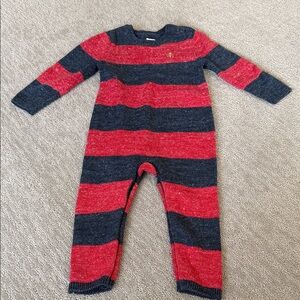 Red and Blue Striped Kids One Piece Baby Gap